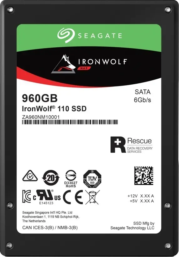 Seagate IronWolf 110 960GB 2.5″ 560MB/535MB/sn SATA 3 SSD Disk - ZA960NM10011