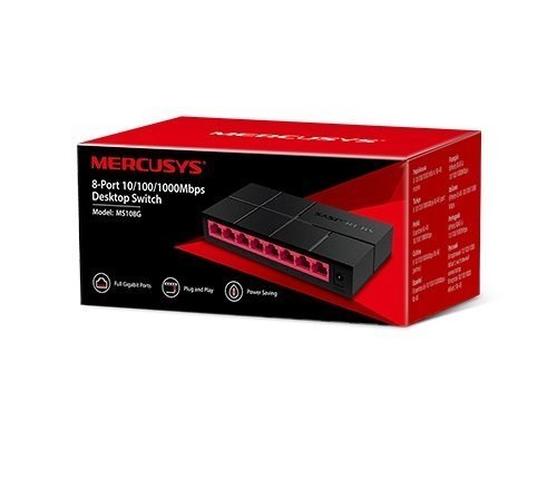 Mercusys MS108G 8 Port 10/100/1000 Mbps Yönetilemez Switch