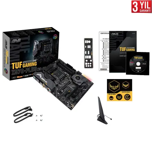 ASUS TUF Gaming X570-Plus (WI-FI) AMD X570 Soket AM4 DDR4 5100(OC)MHz ATX Gaming Anakart