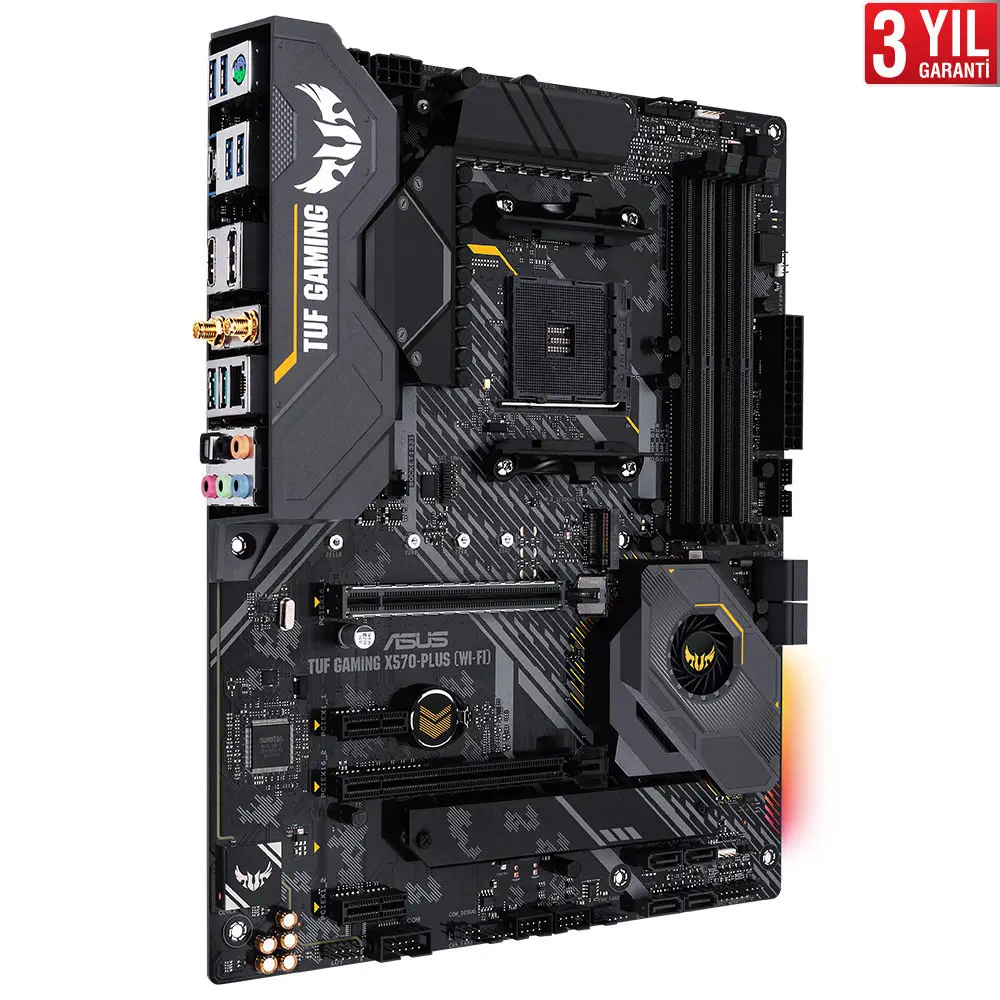 ASUS TUF Gaming X570-Plus (WI-FI) AMD X570 Soket AM4 DDR4 5100(OC)MHz ATX Gaming Anakart