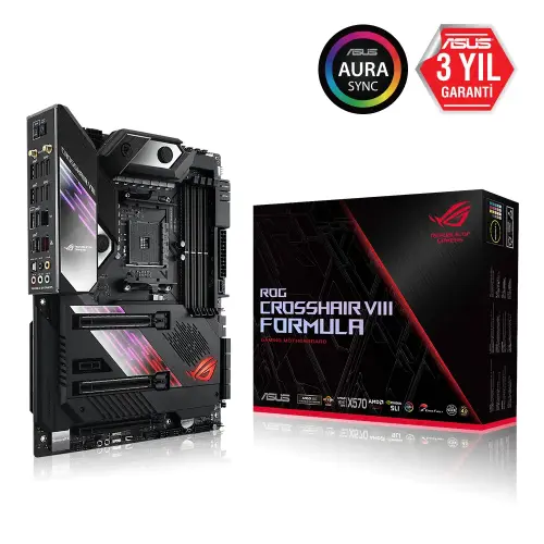 Asus ROG Crosshair VIII Formula AMD X570 Soket AM4 DDR4 4800(OC)Mhz ATX Gaming Anakart