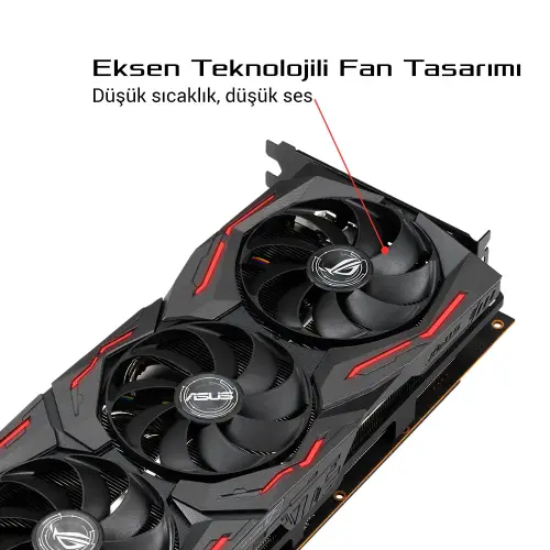 Asus ROG Strix RX 5700 AMD Radeon 8GB GDDR6 256Bit DX12 Gaming Ekran Kartı (ROG-STRIX-RX5700-O8G-Gaming)