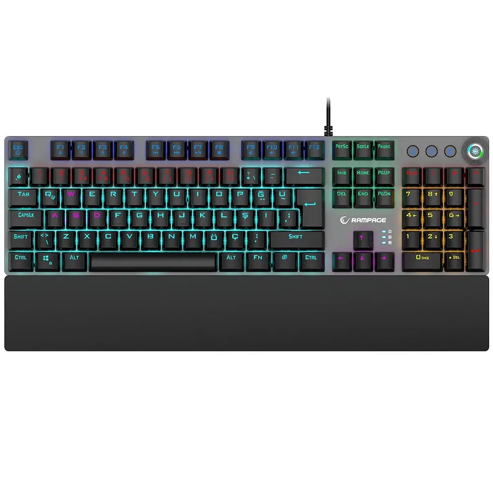 Rampage KB-R28 Blade Plus Blue Switch USB RGB Gaming (Oyuncu) Mekanik Klavye