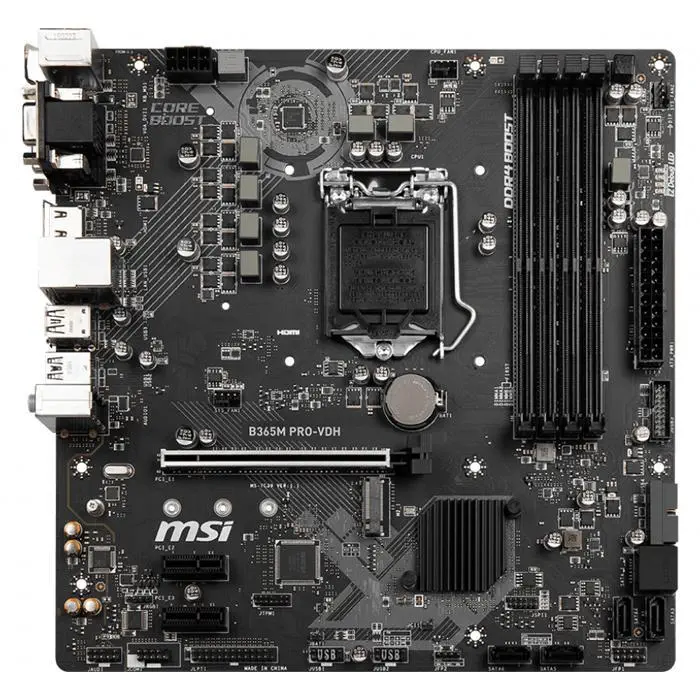 MSI B365M Pro-VDH Intel B365 Soket 1151 DDR4 2666MHz mATX Gaming Anakart