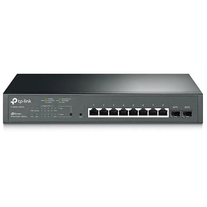 Tp-Link T1500G-10MPS 8 Port PoE+ 2SFP Gigabit Yönetilebilir Switch