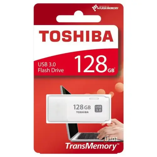 Kioxia Hayabusa TransMemory U301 THN-U301W1280E4 128GB USB 3.0 Flash Bellek 