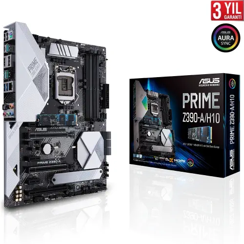 Asus Prime Z390-A/H10 Intel Z390 Soket 1151 DDR4 4266(OC)MHz ATX Gaming Anakart