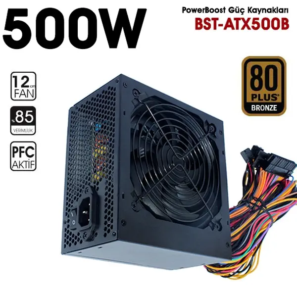 Power Boost BST-ATX500B 500W 80+ Bronze Power Supply