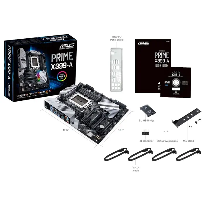 Asus Prime X399-A AMD X399 Soket TR4 DDR4 3600(OC)MHz E-ATX Gaming Anakart