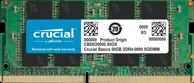 Crucial Basics SODIMM CB8GS2400 8GB (1x8GB) DDR4 2400MHz CL17 Notebook Ram