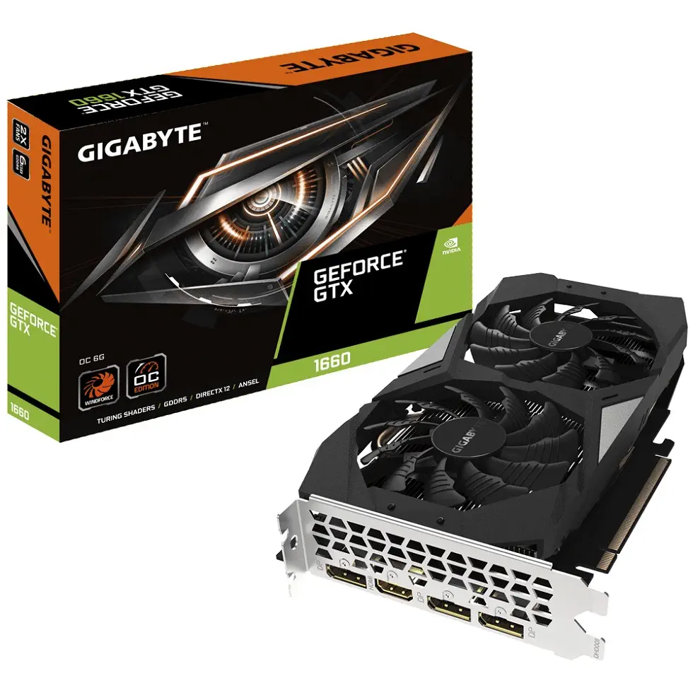 Gigabyte GV-N1660OC-6GD GeForce GTX 1660 6GB GDDR5 192Bit DX12 Gaming Ekran Kartı