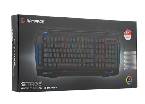 Rampage KB-R63 Stage Siyah USB 7 Renk Aydınlatmalı 4 Macro Oyuncu Klavyesi