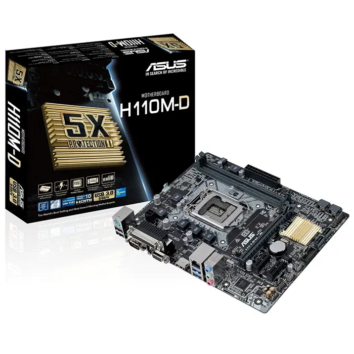 Asus H110M-D Intel H110 Soket 1151 DDR4 2400MHz mATX Anakart