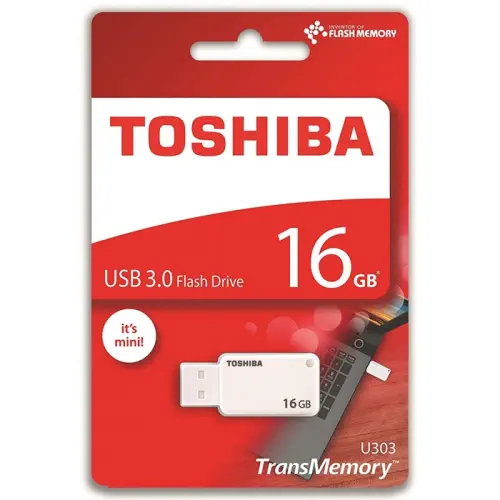 Toshiba TransMemory U303 16GB Beyaz Akatsuki USB 3.0 Flash Bellek - THN-U303W0160E4