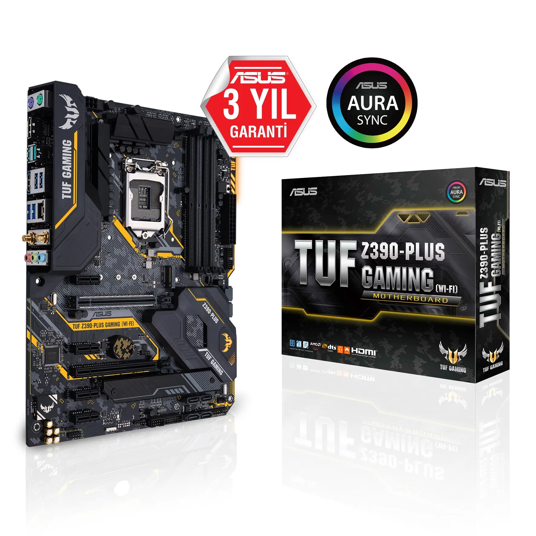 Asus TUF Z390-Plus Gaming Wi-Fi Intel Z390 Soket 1151 DDR4 4266(OC)MHz ATX Gaming Anakart
