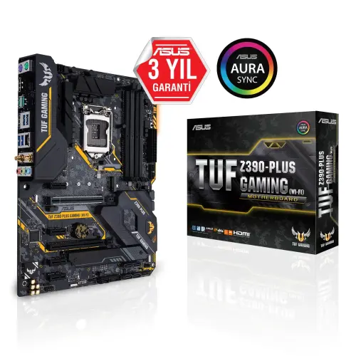 Asus TUF Z390-Plus Gaming Wi-Fi Intel Z390 Soket 1151 DDR4 4266(OC)MHz ATX Gaming Anakart
