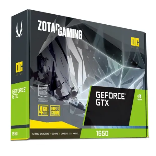 Zotac ZT-T16500F-10L Gaming GeForce GTX 1650 OC 4GB GDDR5 128Bit DX12 Gaming Ekran Kartı