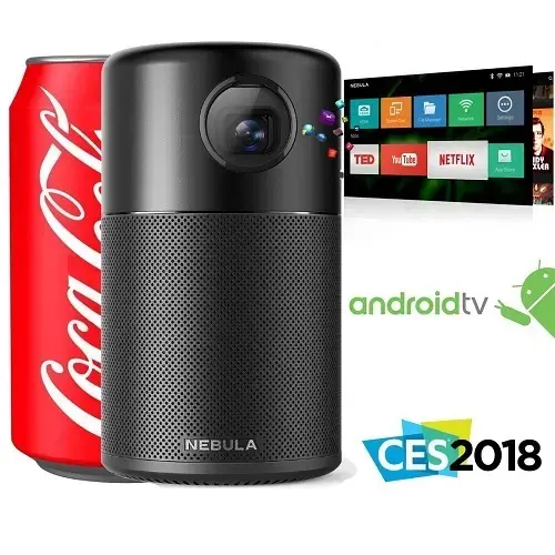 Anker Nebula Capsule 100 AnsiLümen Akıllı Taşınabilir Wi-Fi Kablosuz Pico Projeksiyon Cihazı ve Hoparlör