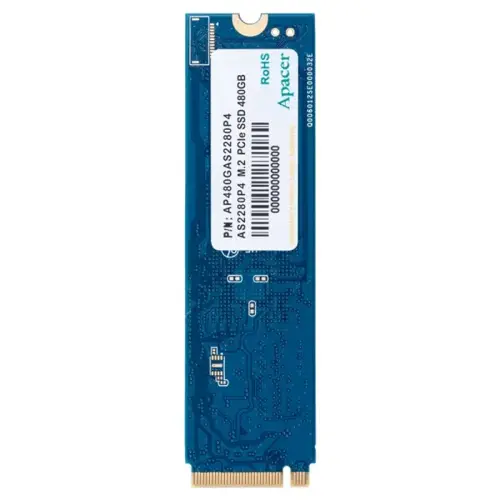 Apacer AS2280P4 480GB 2100/1500MB/s NVMe PCIe Gen3x4 M.2 SSD Disk (AP480GAS2280P4-1)