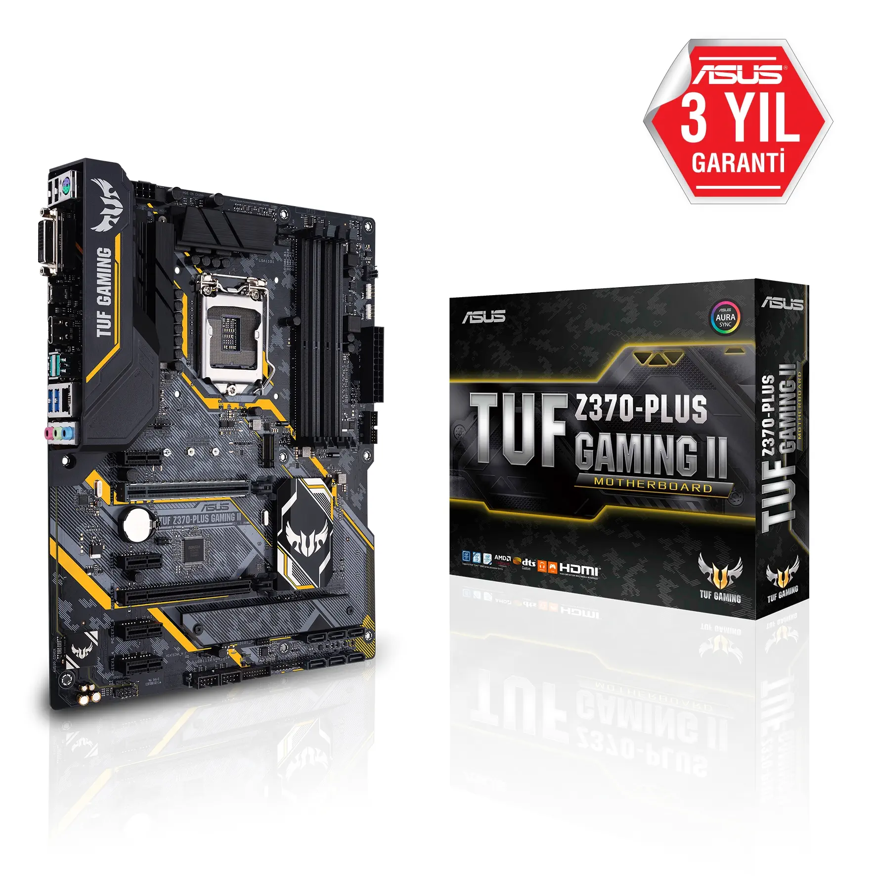 Asus Tuf Z370-Plus Gaming II Intel Z370 Soket 1151 DDR4 4000(OC)MHz ATX Gaming Anakart
