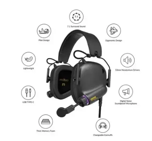 James Donkey 008 7.1 Surround RGB LED Aydınlatmalı Siyah Gaming Kulaklık