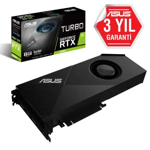 Asus Turbo-RTX2080-8G GeForce RTX 2080 8GB GDDR6 256Bit DX12 Gaming Ekran Kartı