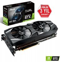Asus Dual-RTX2070-O8G GeForce RTX 2070 8GB GDDR6 256Bit DX12 Gaming Ekran Kartı