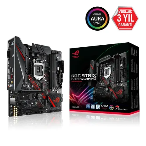 Asus Rog Strix B365-G Gaming Intel B365 Soket 1151 DDR4 2666MHz mATX Gaming Anakart