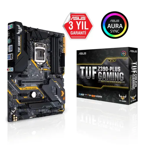 Asus Tuf Z390-Plus Gaming Intel Z390 Soket 1151 DDR4 4266(O.C.)Mhz ATX Gaming(Oyuncu) Anakart