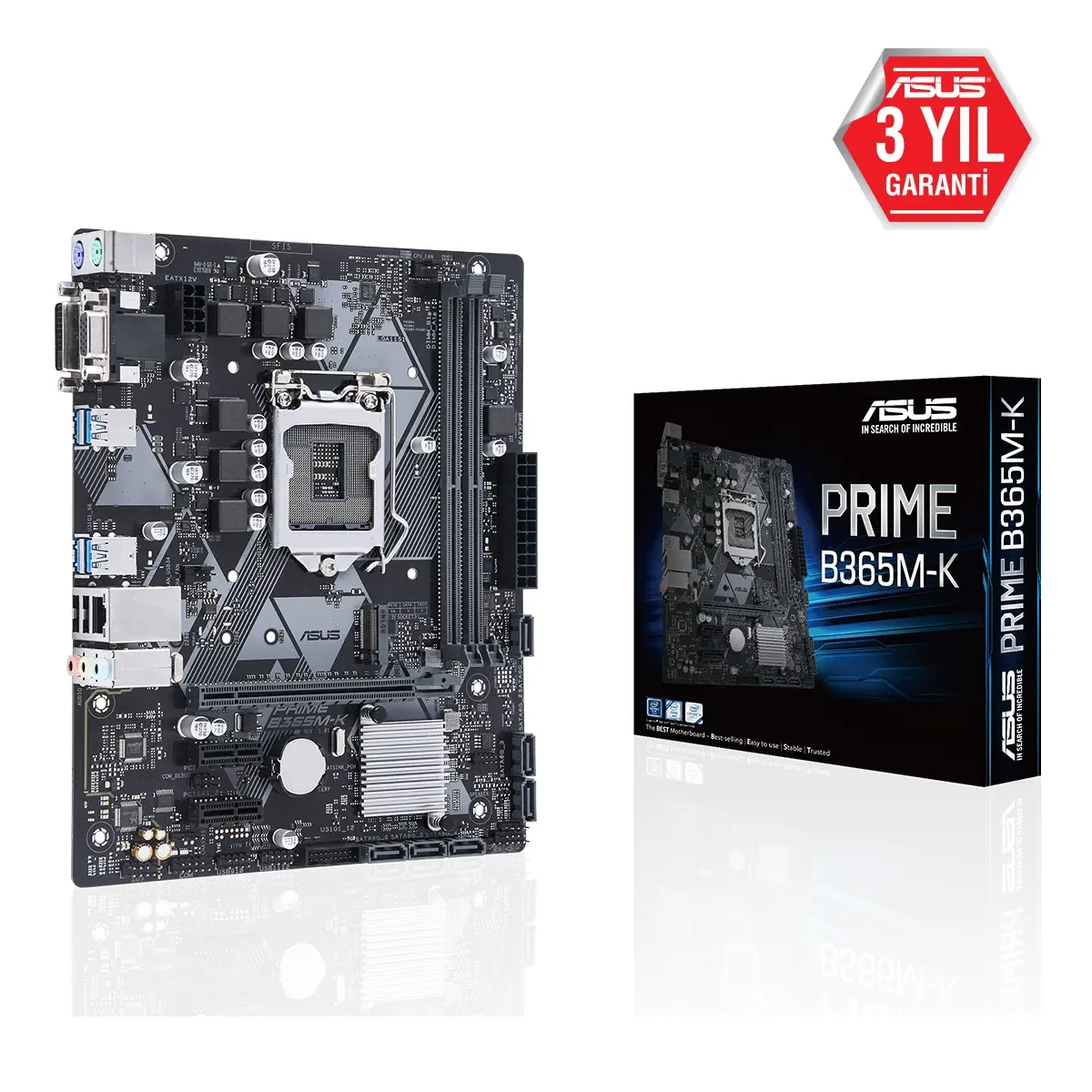Asus Prime B365M-K Intel B365 Soket 1151 DDR4 2666MHz mATX Gaming Anakart