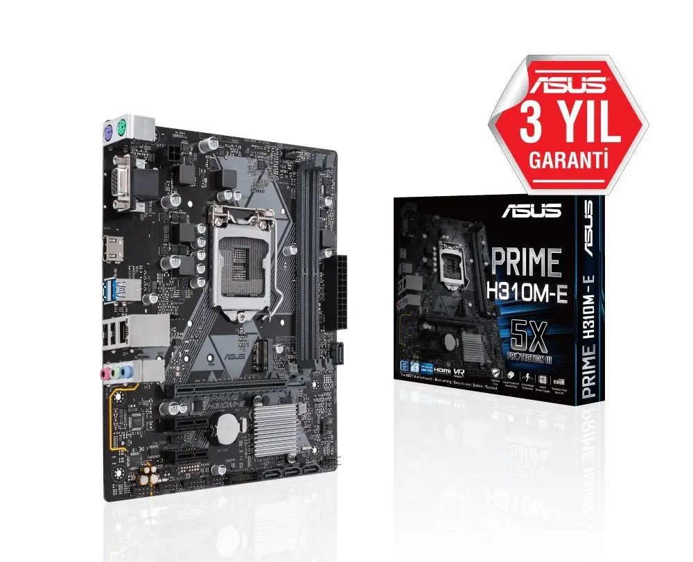 Asus Prime H310M-E R2.0 Intel H310 Soket 1151 DDR4 2666MHz mATX Gaming (Oyuncu) Anakart