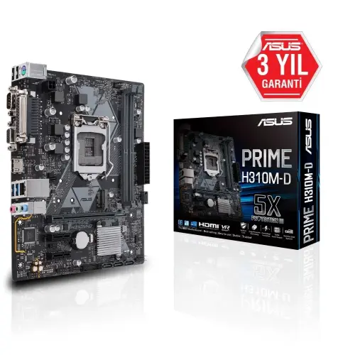 Asus Prime H310M-D R2.0 Intel H310 Soket 1151 DDR4 2666MHz mATX Anakart