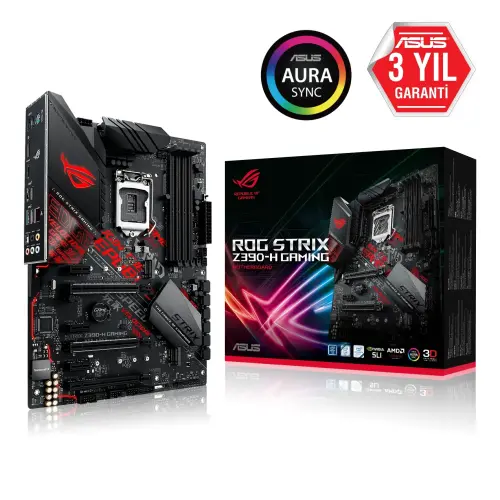 Asus Rog Strix Z390-H Gaming  Intel Z390 Soket 1151 DDR4 4266(O.C.)MHz ATX Gaming (Oyuncu) Anakart