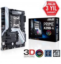Asus Prime X299-A Intel X299 Soket 2066 DDR4 4000(O.C.)MHz ATX Gaming(Oyuncu) Anakart