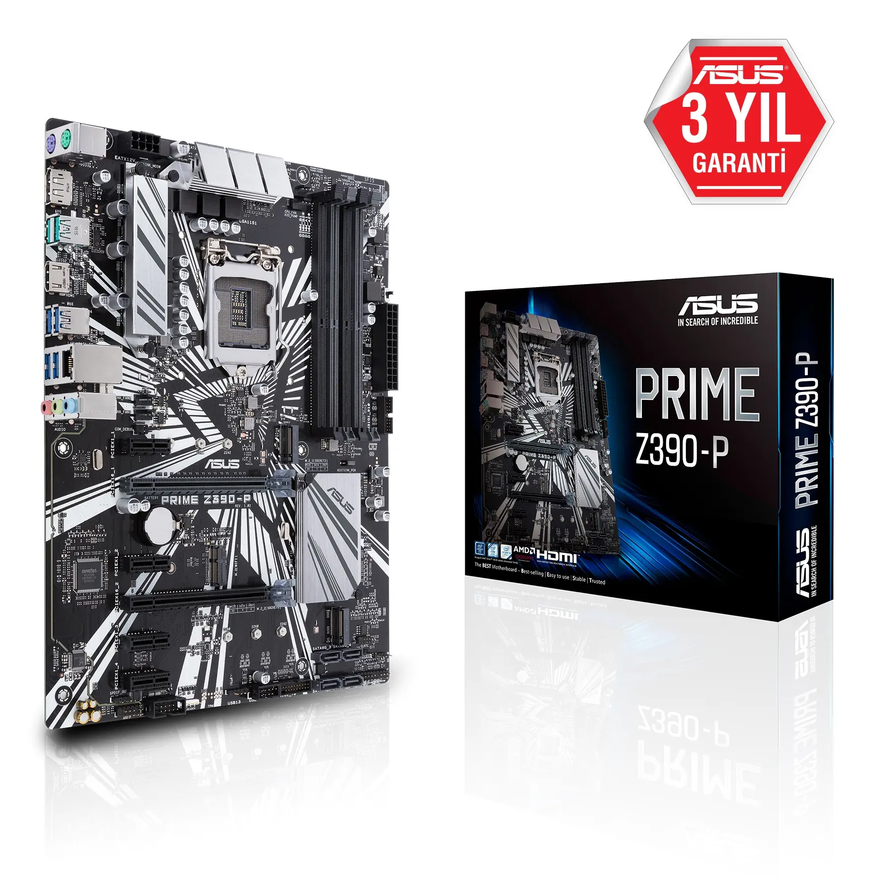 Asus Prime Z390-P Intel Z390 Soket 1151 DDR4 4266(O.C.)MHz ATX Gaming(Oyuncu ) Anakart