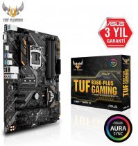 Asus Tuf B360-Plus Intel B360 Soket 1151 DDR4 2666Mhz ATX Gaming(Oyuncu) Anakart