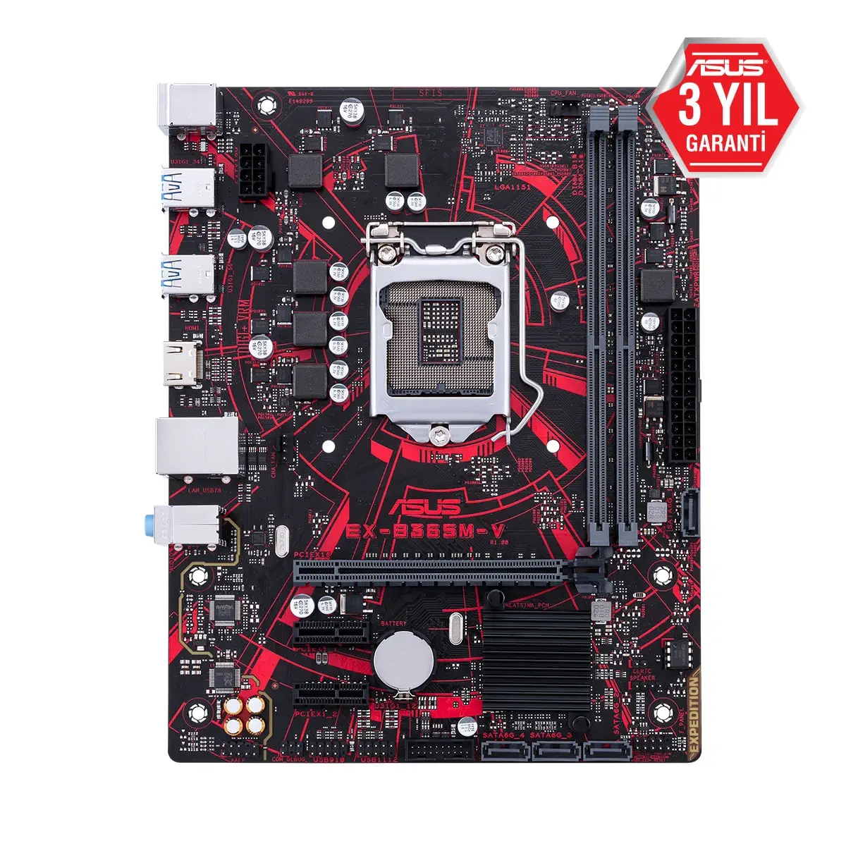 Asus EX-B365M-V Intel B365 Soket 1151 DDR4 2666MHz mATX Gaming Anakart