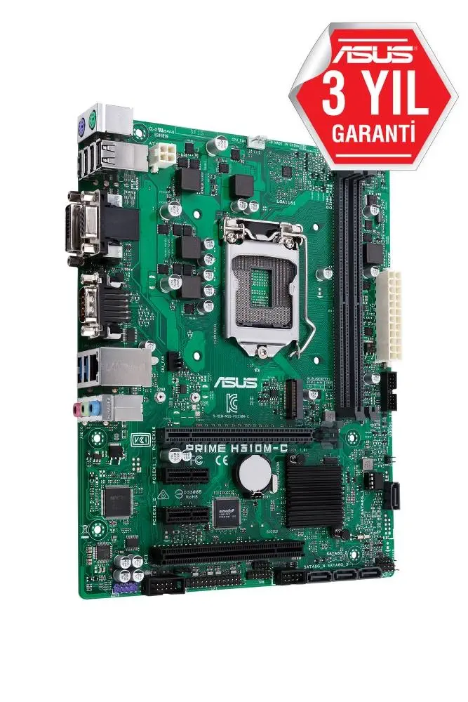 Asus Prime H310M-C R2.0 Intel H310 Soket 1151 DDR4 2666Mhz uATX Anakart