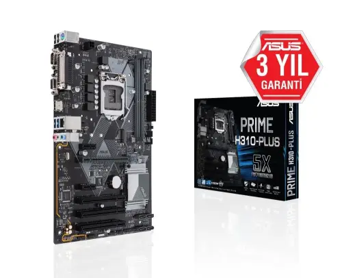 Asus Prime H310-Plus Intel H310 Soket 1151 DDR4 2666MHz ATX Gaming Anakart