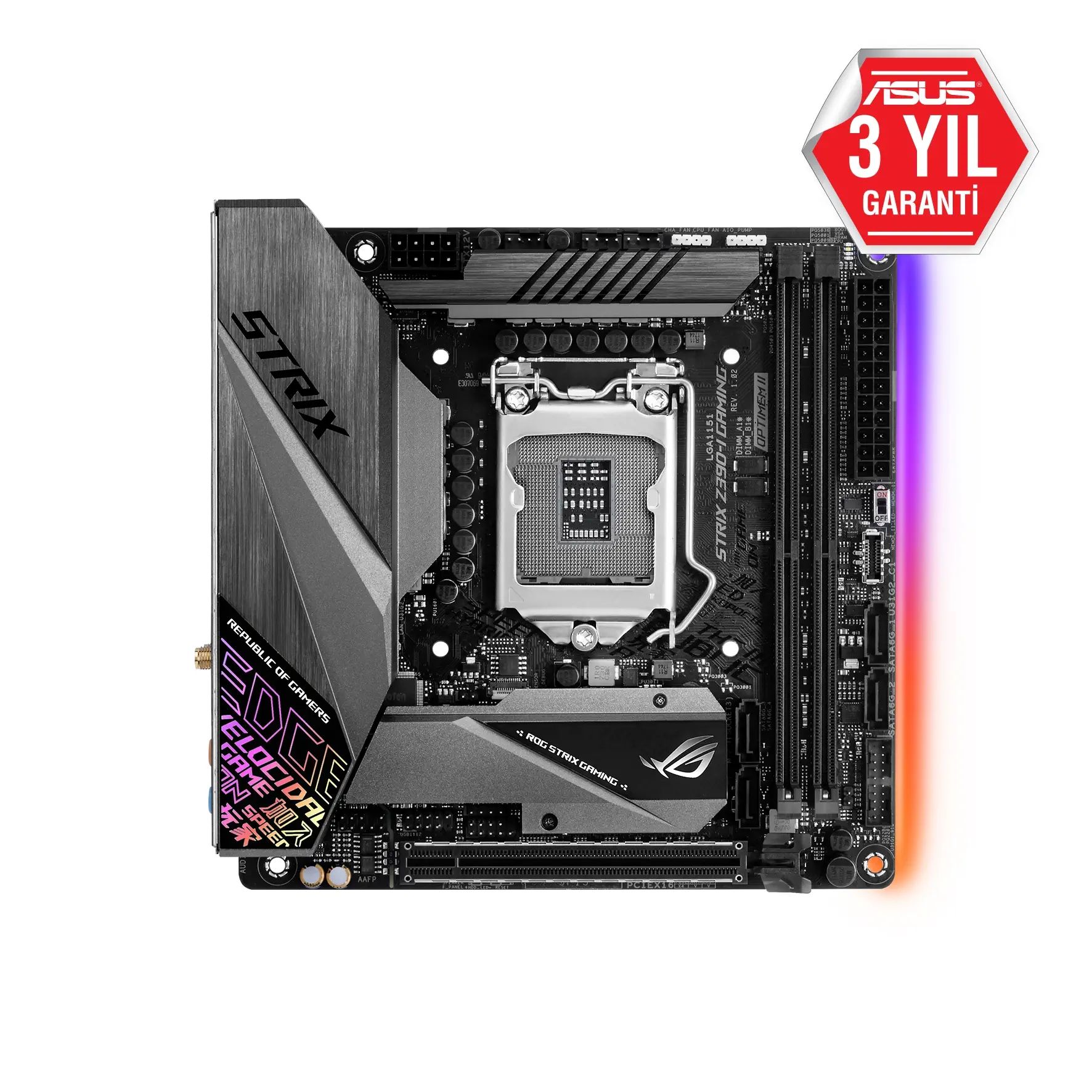 Asus ROG Strix Z390-I Gaming Intel Z390 Soket 1151 DDR4 4500(OC)MHz Mini-ITX Gaming Anakart