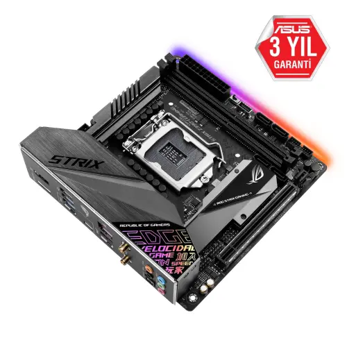 Asus ROG Strix Z390-I Gaming Intel Z390 Soket 1151 DDR4 4500(OC)MHz Mini-ITX Gaming Anakart