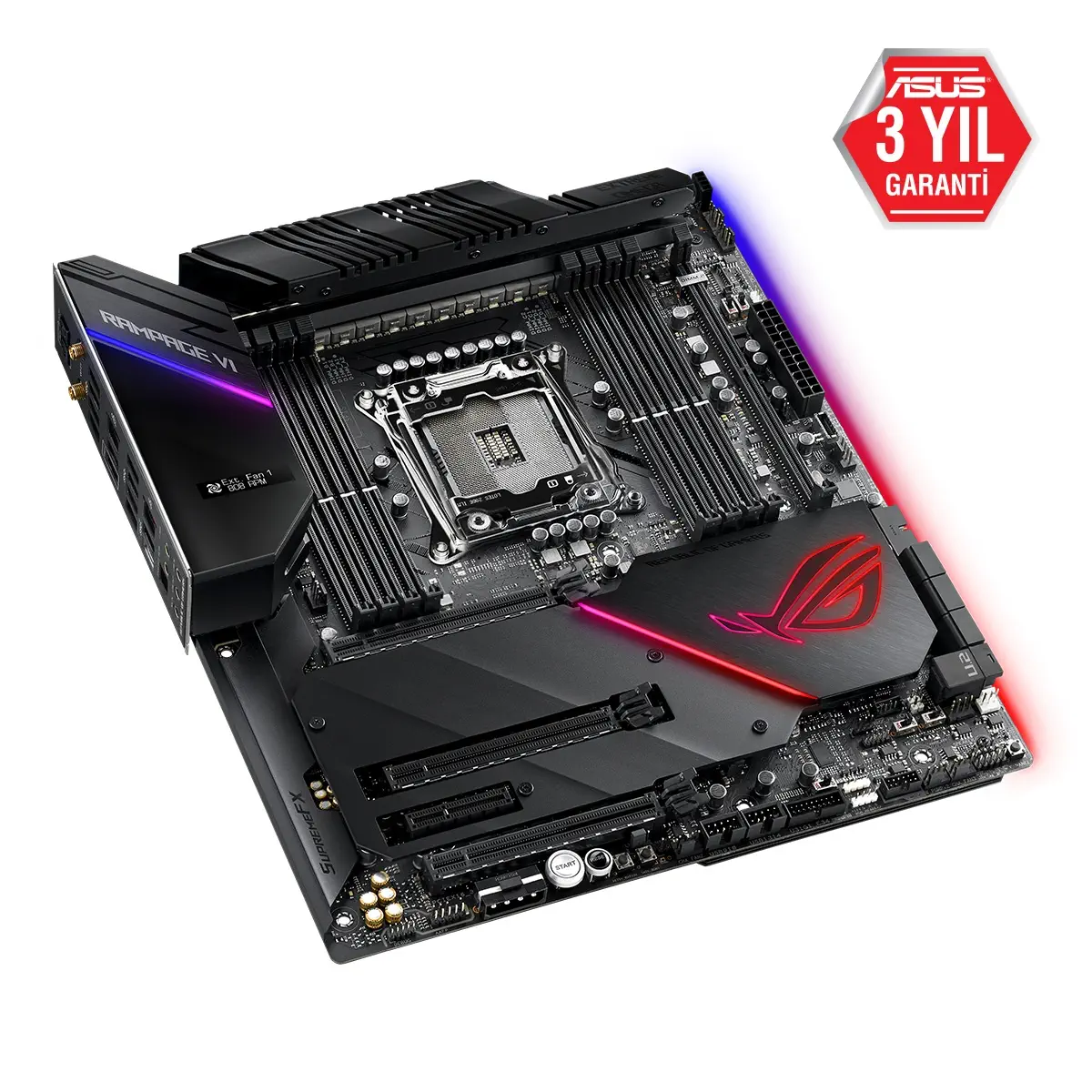 Asus ROG Rampage VI Extreme Omega Intel X299 Soket 2066 DDR4 4266(OC)MHz E-ATX Gaming Anakart