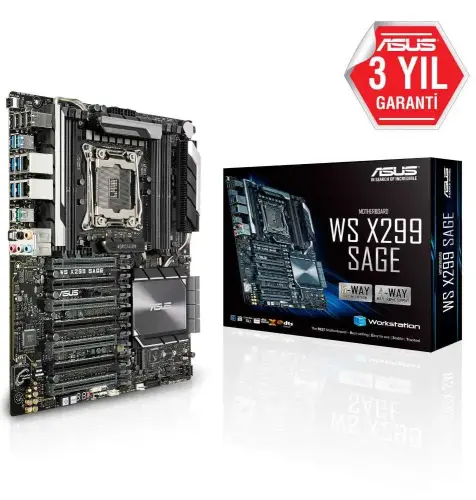 Asus WS X299 SAGE Intel X299 Soket 2066 DDR4 4200(O.C.)MHz CEB Anakart