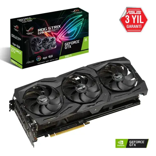 Asus Rog Strix GTX1660Ti A6G Gaming GeForce GTX 1660 Ti 6GB GDDR6 192Bit DX12 Gaming Ekran Kart