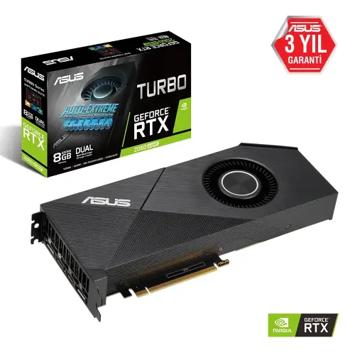 Asus Turbo-RTX2060S-8G-EVO GeForce RTX 2060 Super 8GB GDDR6 256Bit DX12 Gaming Ekran Kartı
