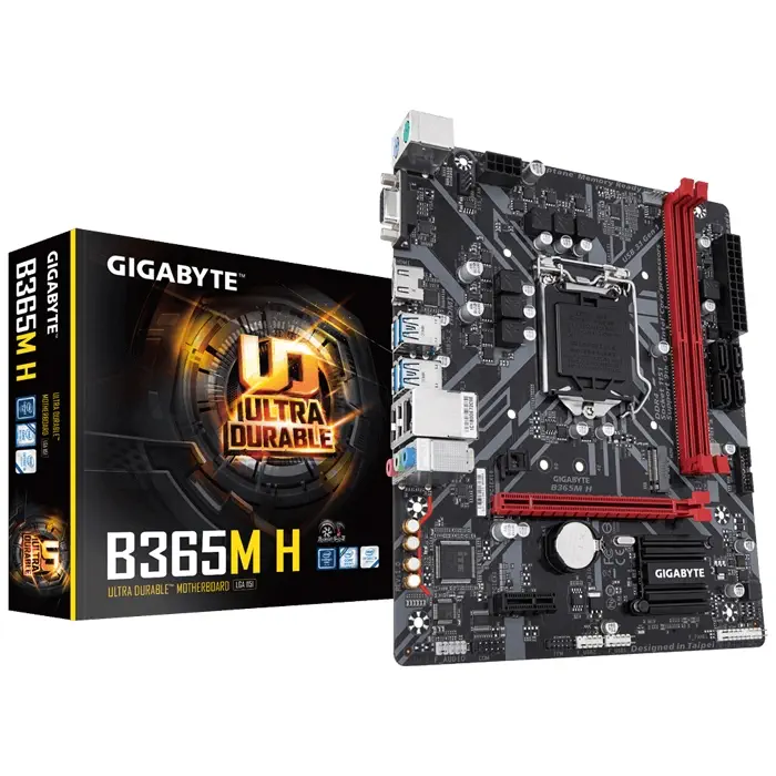 Gigabyte B365M H Intel B365 Soket 1151 DDR4 2666MHz mATX Gaming Anakart