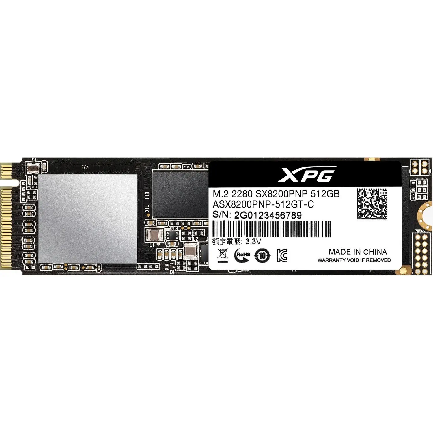 Adata XPG SX8200 Pro ASX8200PNP-512GT-C 512GB 3500/2300MB/s PCIe Gen3x4 M.2 SSD Disk