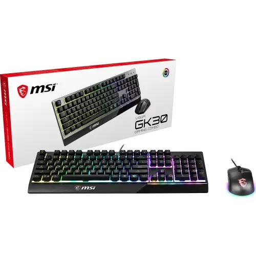 MSI Vigor GK30 Combo RGB Mekanik Hisli TR + Clutch GM11 USB Gaming Klavye Mouse Set