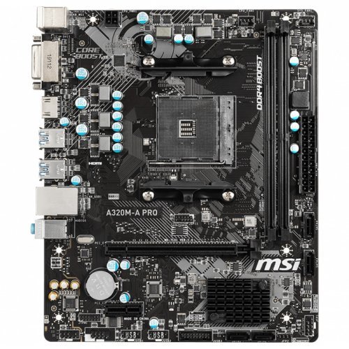 MSI A320M-A Pro AMD A320 Soket AM4 DDR4 3200(OC)MHz mATX Gaming Anakart