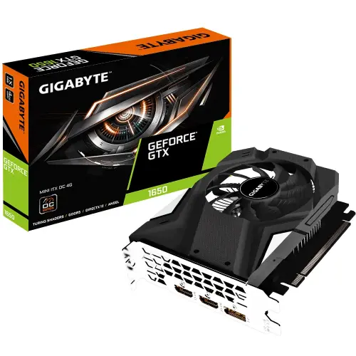 Gigabyte GeForce GTX 1650 Mini ITX OC 4G GV-N1650IXOC-4GD 4GB GDDR5 128Bit DX12 Gaming Ekran Kartı